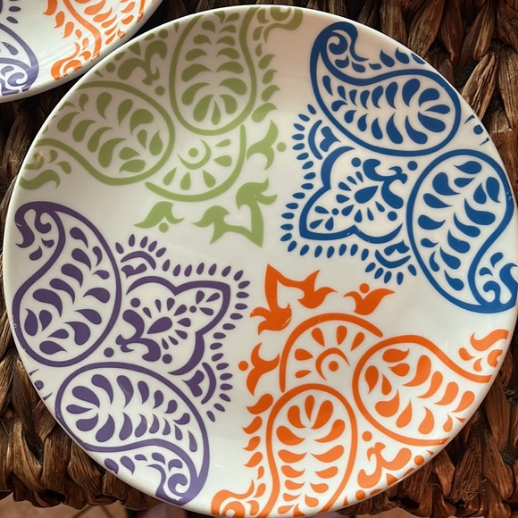 Mo Mo Panache Paisley Salad Plates Set of 3 - Picture 2 of 3